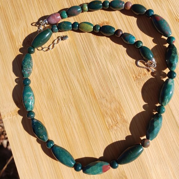 Jay King Jewelry - Jay King DTR mine finds moss Agate 925 Sterling Silver necklace 24"